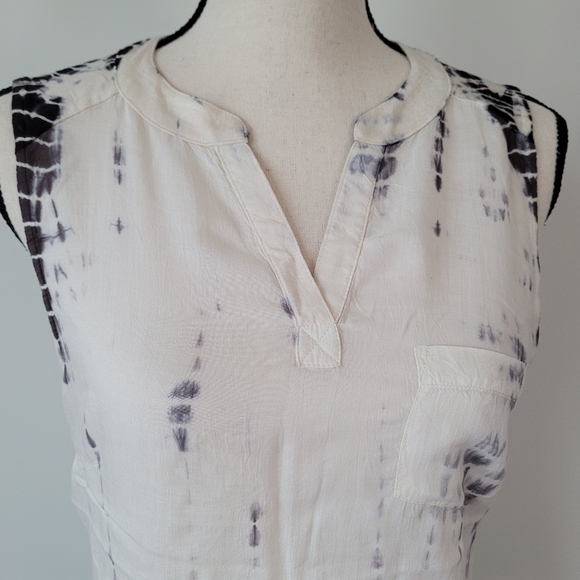 Cynthia Rowley black tie dye sleeveless pull over - Picture 2 of 5